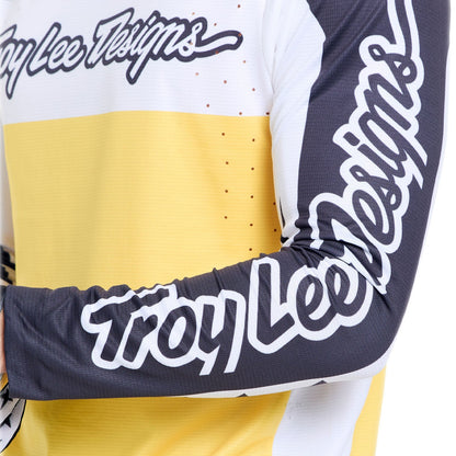 Camisola TROY LEE DESIGNS SPRINT PRO YO MOTO Mangas Compridas Preto/Amarelo