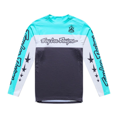 Jersey TROY LEE DESIGNS SPRINT PRO YO MOTO Mangas Compridas Preto/Azul