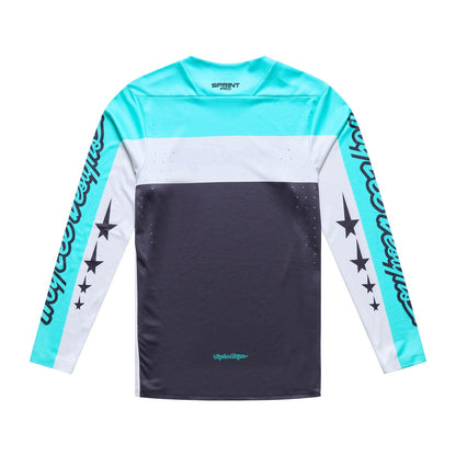 Jersey TROY LEE DESIGNS SPRINT PRO YO MOTO Mangas Compridas Preto/Azul