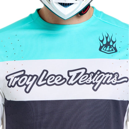 Jersey TROY LEE DESIGNS SPRINT PRO YO MOTO Mangas Compridas Preto/Azul