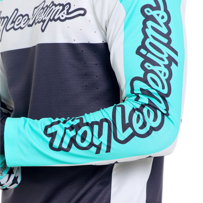 Jersey TROY LEE DESIGNS SPRINT PRO YO MOTO Mangas Compridas Preto/Azul