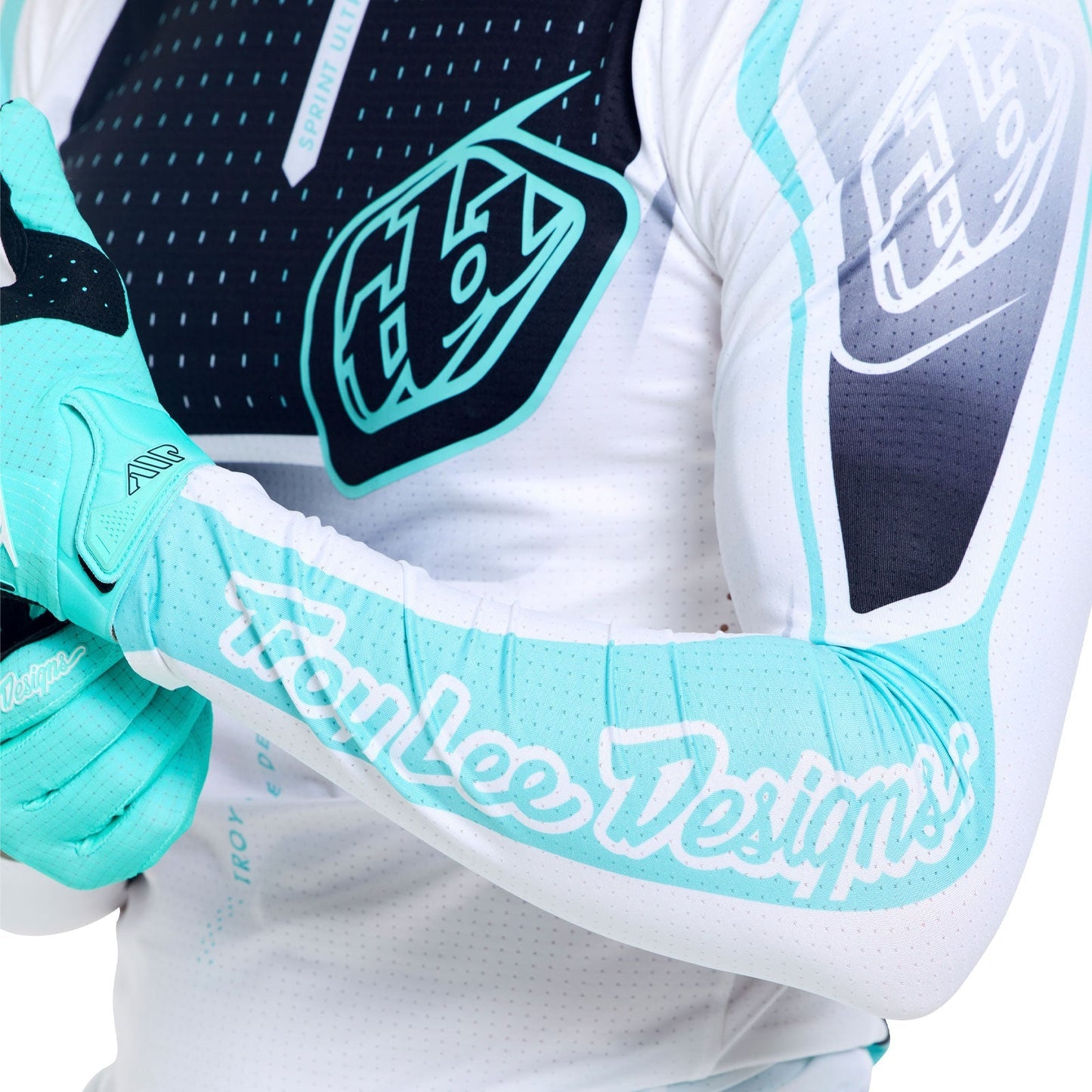 TROY LEE DESIGNS SPRINT ULTRA PROTON Camisola de manga comprida branca/azul