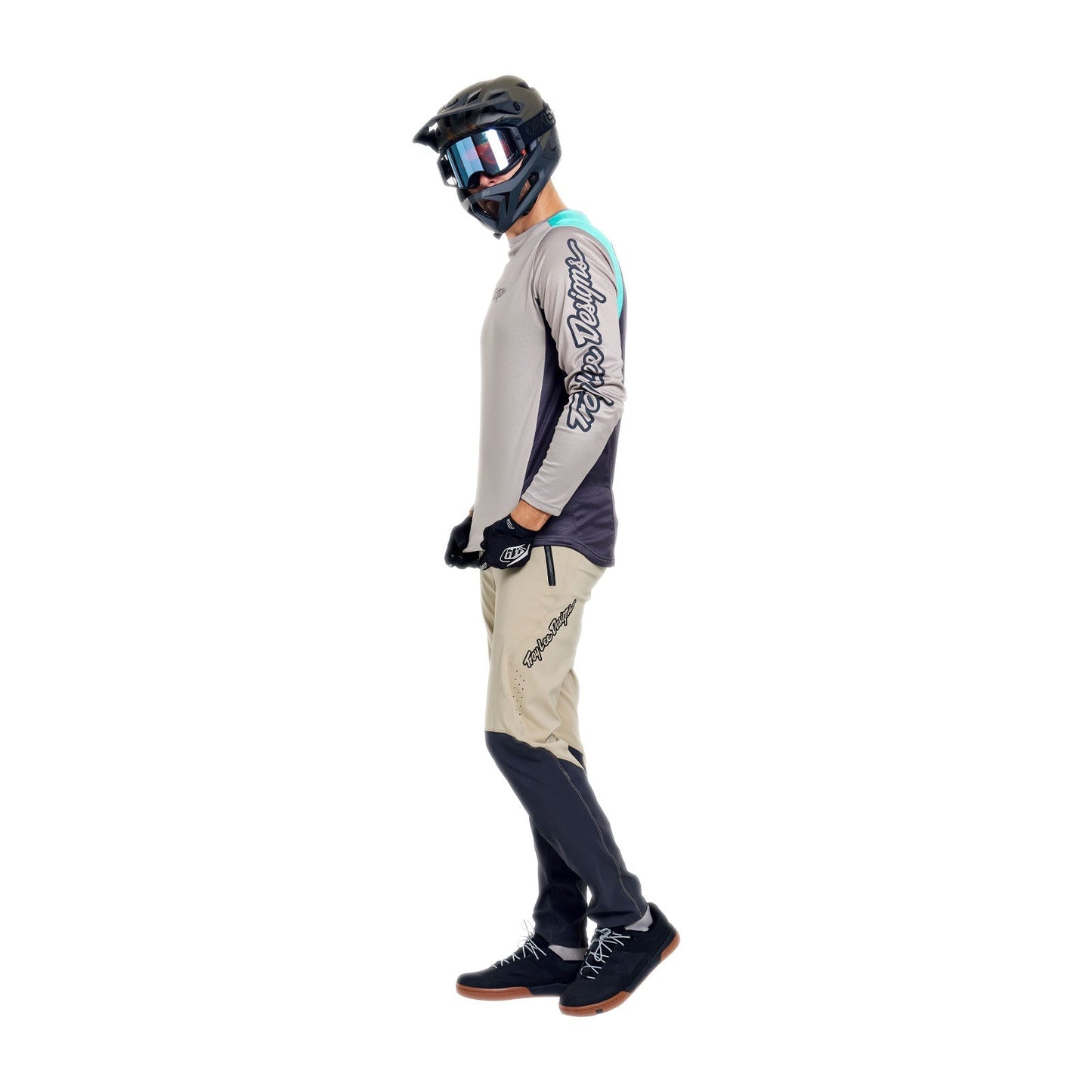 TROY LEE DESIGNS STAGE SIGNATURE Camisola de manga comprida Cinzento/Azul