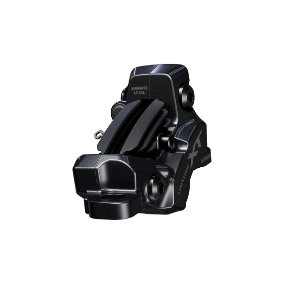 SHIMANO XT BR-M8220 Pinça de travão de disco de 4 pistões para montagem posterior