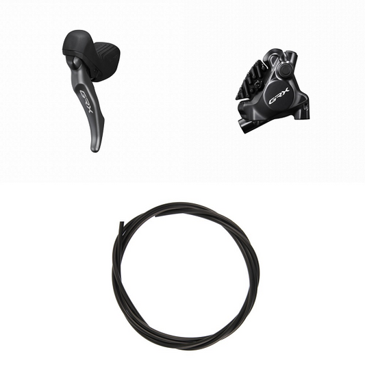 Manete Esquerda Mono e Pinça Dianteira SHIMANO GRX ST-RX820-LA + BR-RX820 Flat Mount