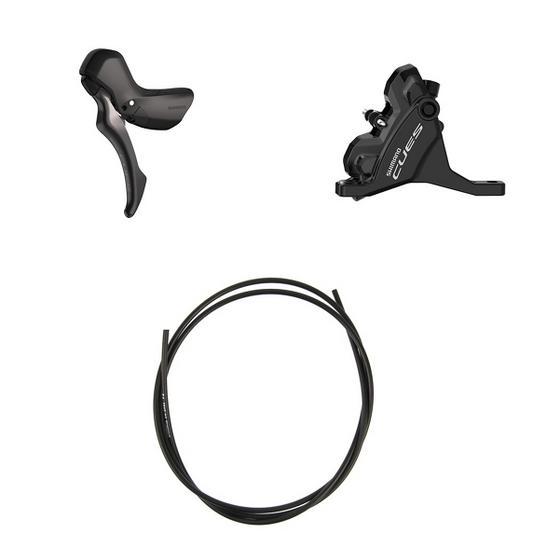 SHIMANO CUES U6030 Alavanca esquerda e pinça dianteira mono de montagem plana sem folga