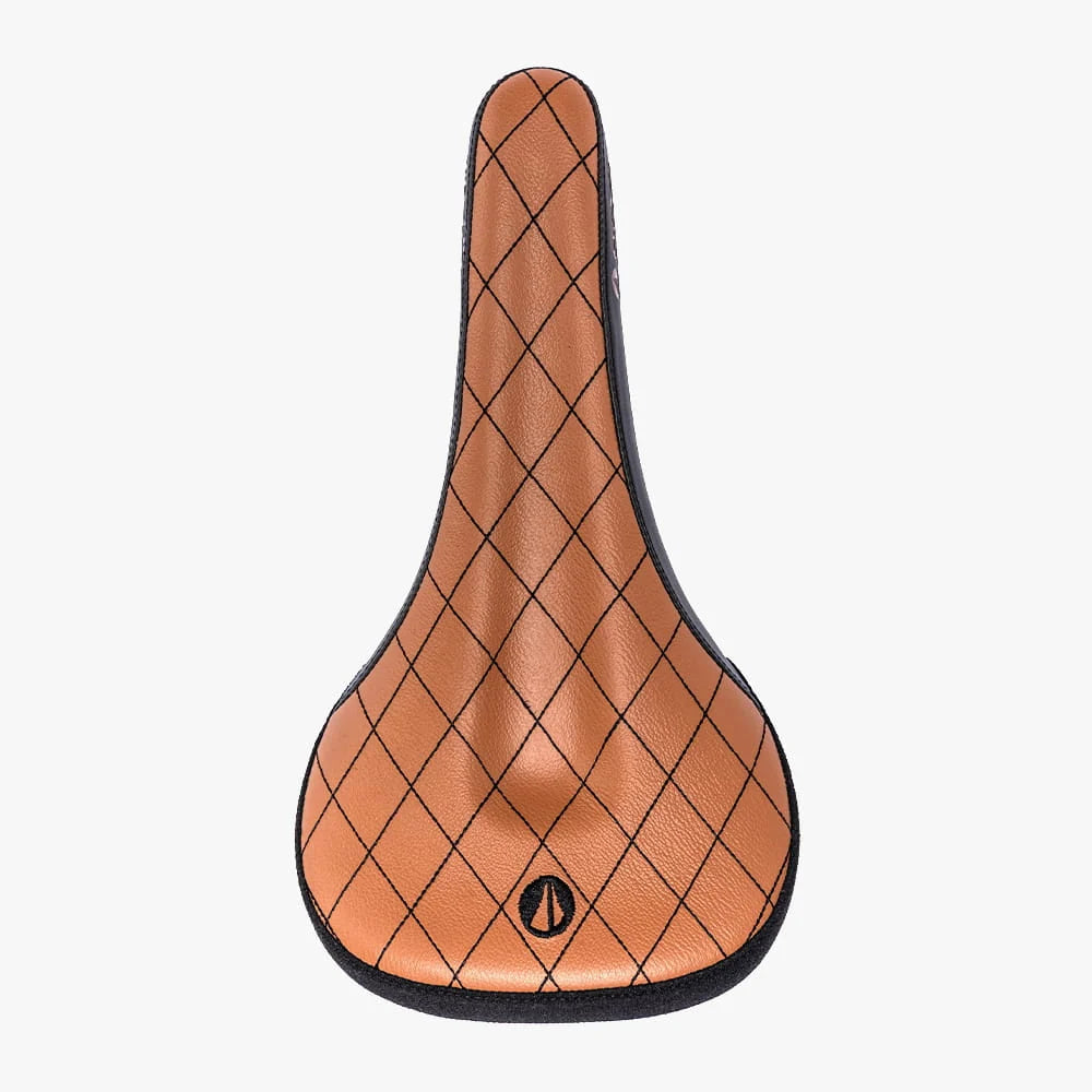 Selim SDG BEL-AIR V3 MAX castanho com pespontos e carris Lux-Alloy