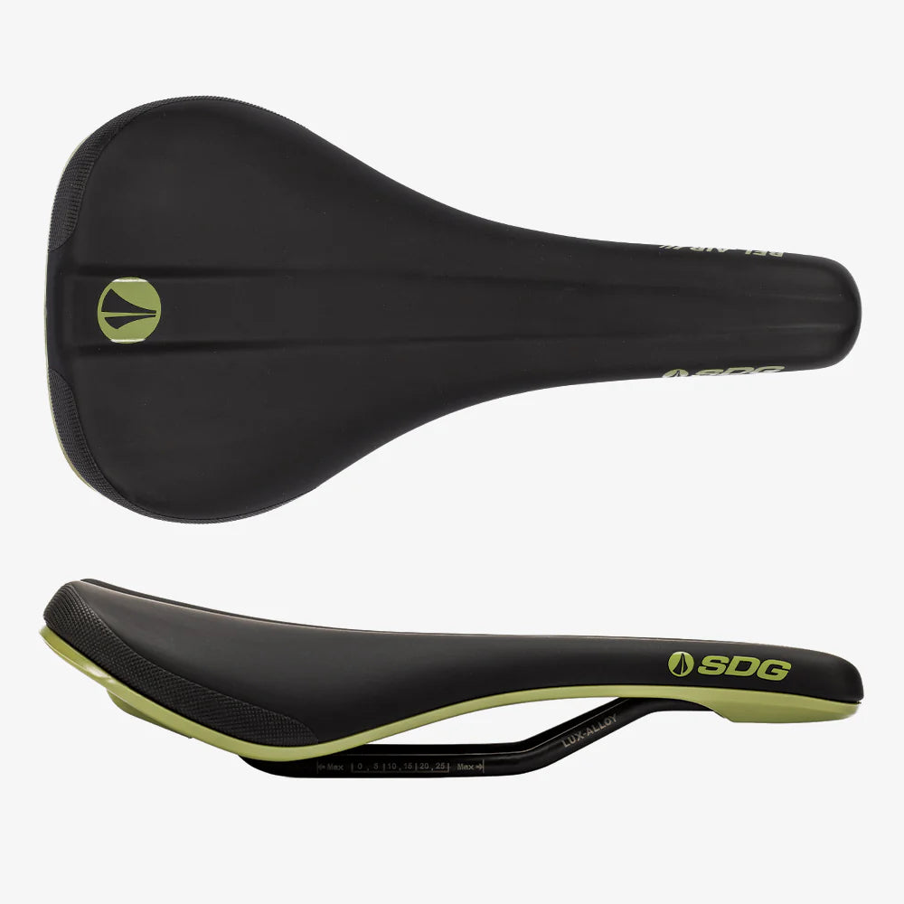 SDG BEL-AIR V3 Rails Lux Alloy Saddle Preto/Verde