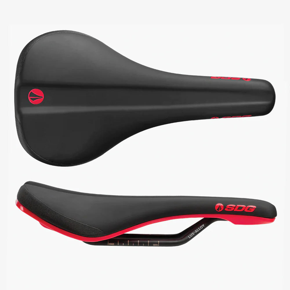 SDG BEL-AIR V3 Rails Lux Alloy Saddle Preto/Vermelho