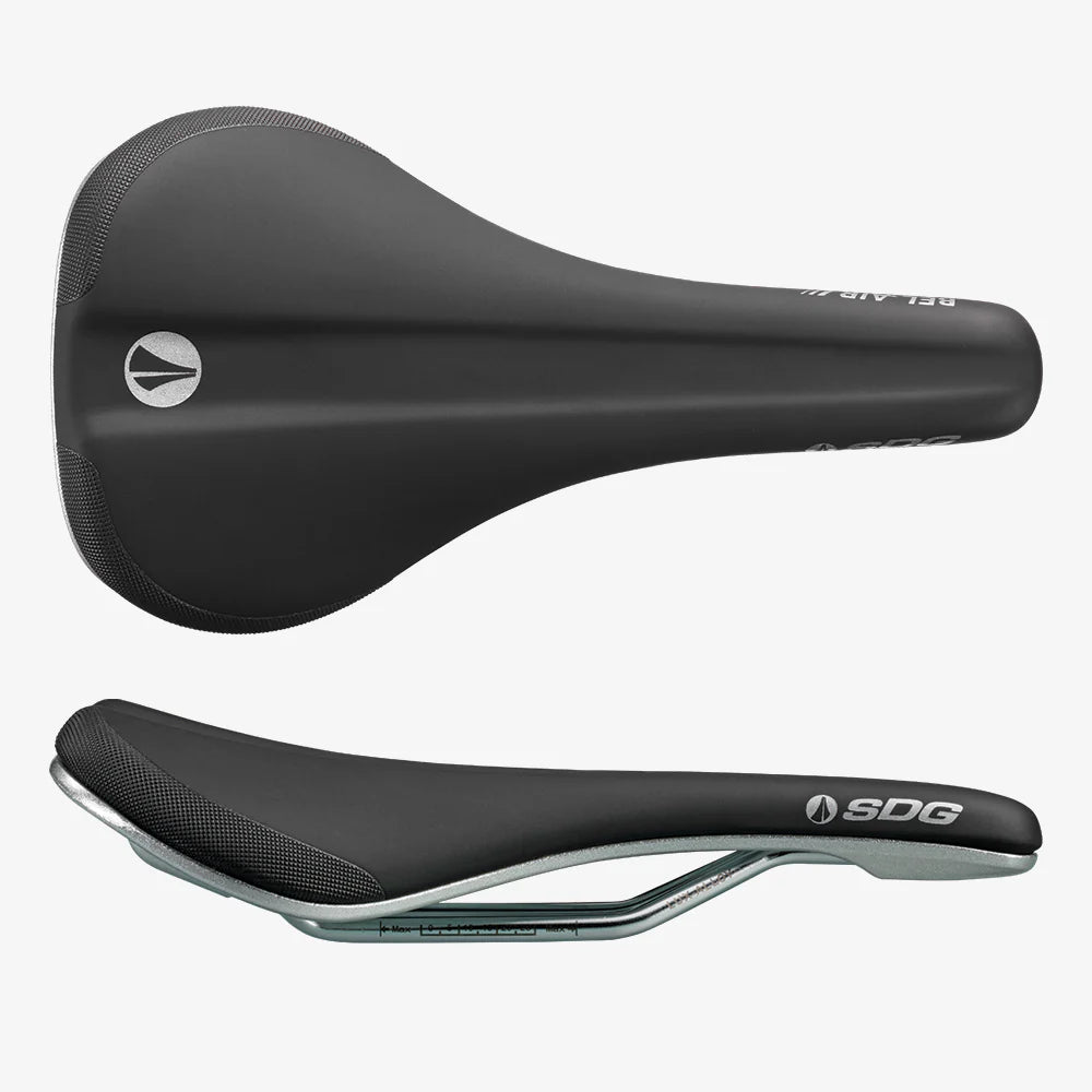 SDG BEL-AIR V3 Galactic Rails Lux-Alloy Saddle Preto/Prata