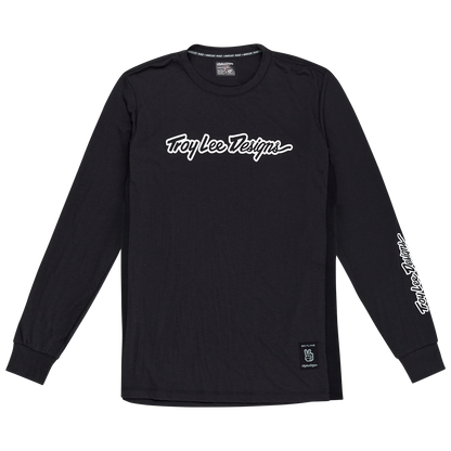 Camisola TROY LEE DESIGNS SKYLINE RIDE TEE SIGNATURE Mangas Compridas Preto