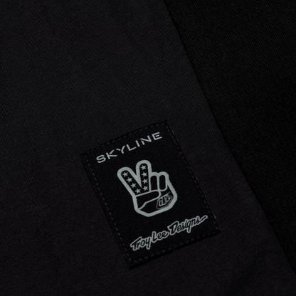 Camisola TROY LEE DESIGNS SKYLINE RIDE TEE SIGNATURE Mangas Compridas Preto