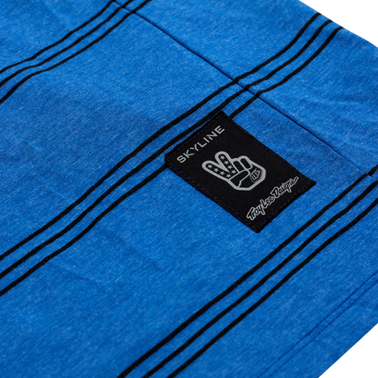 Camisola TROY LEE DESIGNS SKYLINE RIDE TEE WASH OUT Mangas Curtas Azul