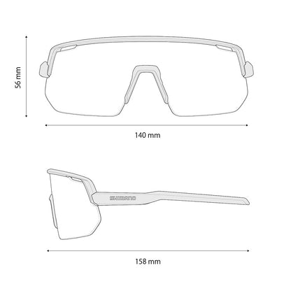 Óculos SHIMANO TECHNIUM L CE-TCNL2 Preto Matt Lente Fotocrômica Cinzenta