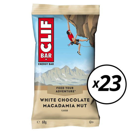 23 CLIF BAR Energy Bars (68g) Chocolate Branco Macadâmia Nuts - Short Date