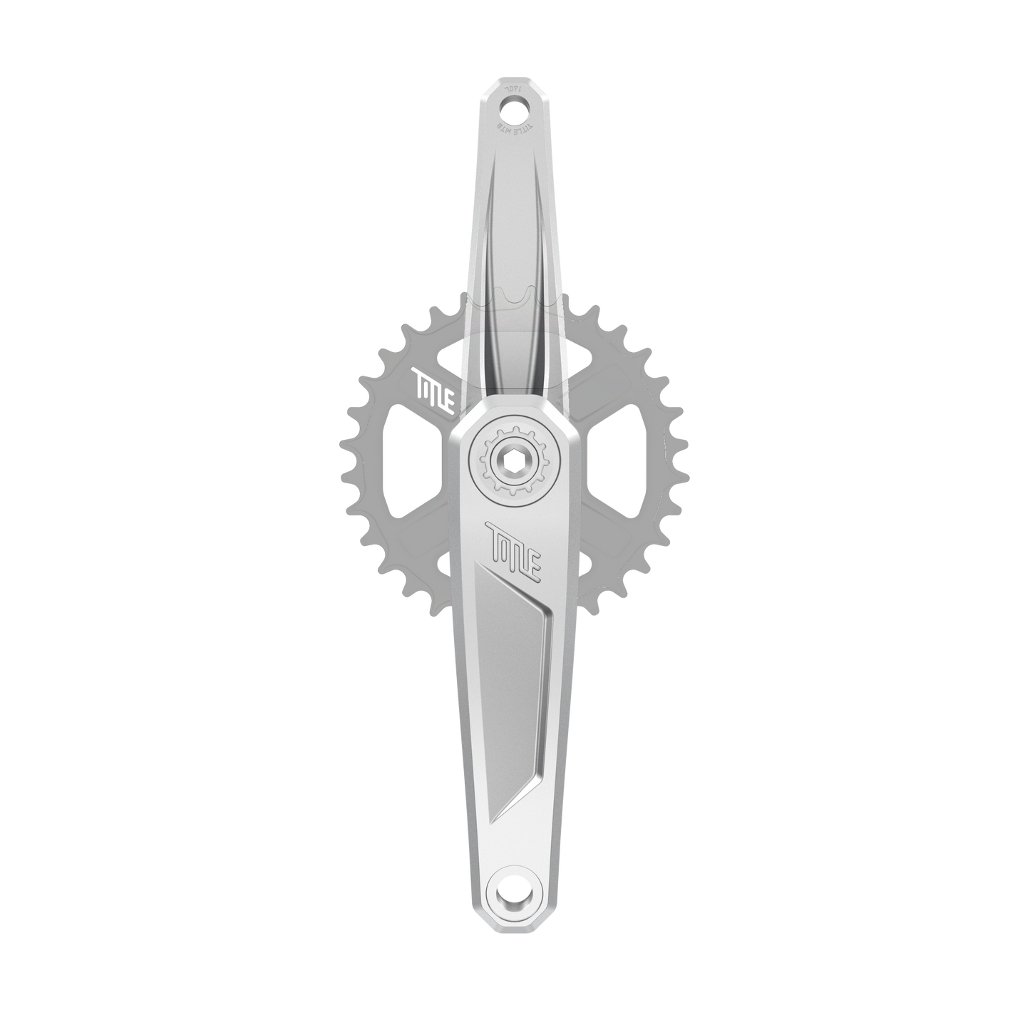 Manivelles Title CR1 chrome 160 mm, vue de face (plateau non inclus)