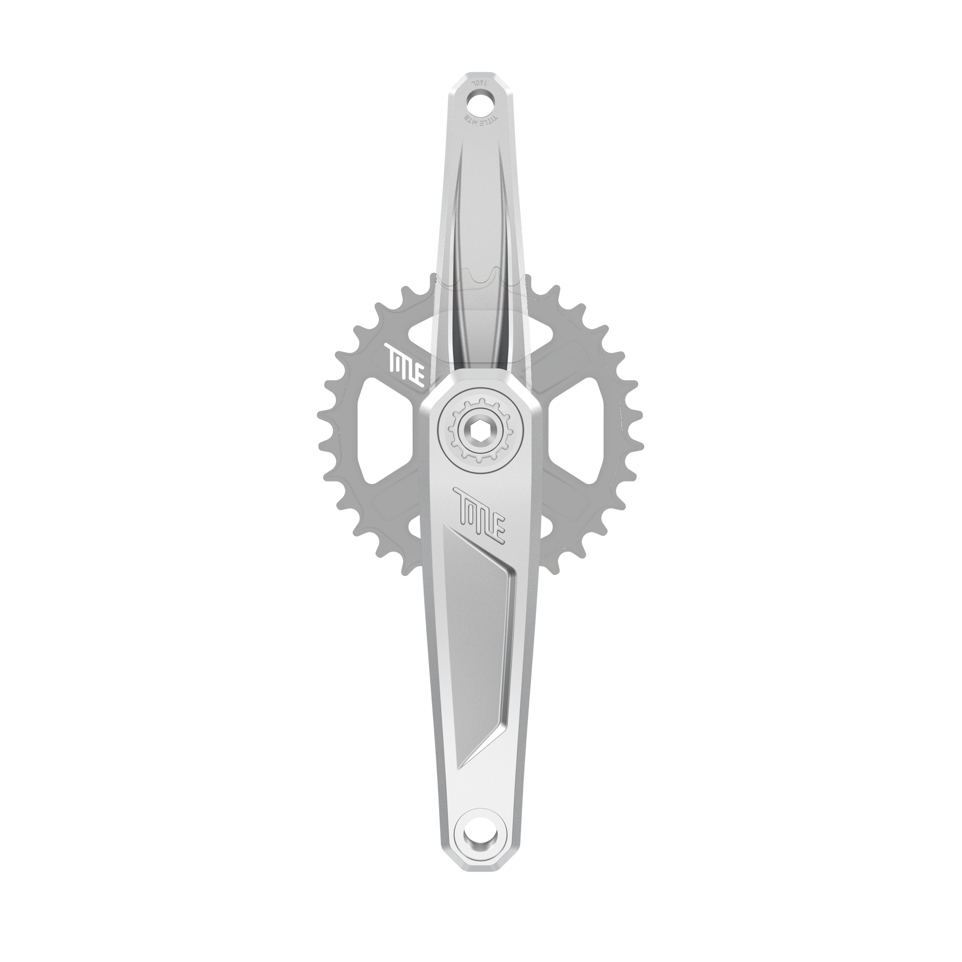 Manivelles Title CR1 chrome 160 mm, vue de face (plateau non inclus)