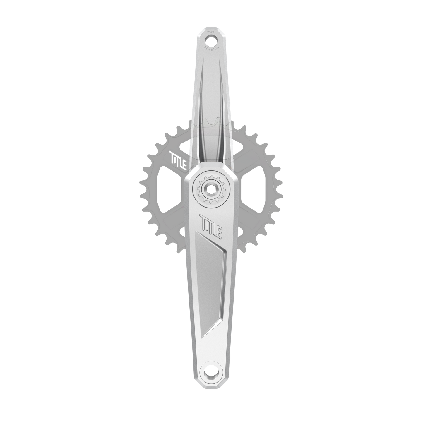 Manivelles Title CR1 chrome 165 mm, vue de face (plateau non inclus)