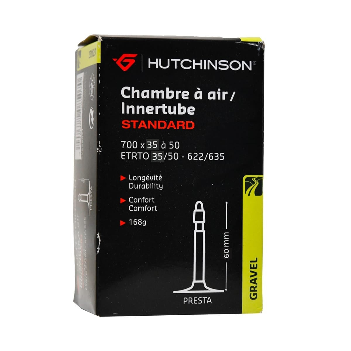 Tubo interior HUTCHINSON STANDARD Gravel 700x35/50 Presta
