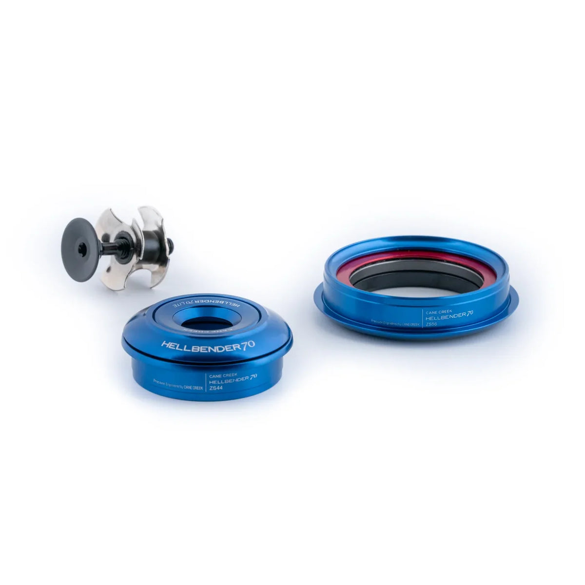 Caixa de direção semi-integrada cónica CANE CREEK Hellbender 70 Lite 1"1/8-1.5" ZS44/ZS56 azul