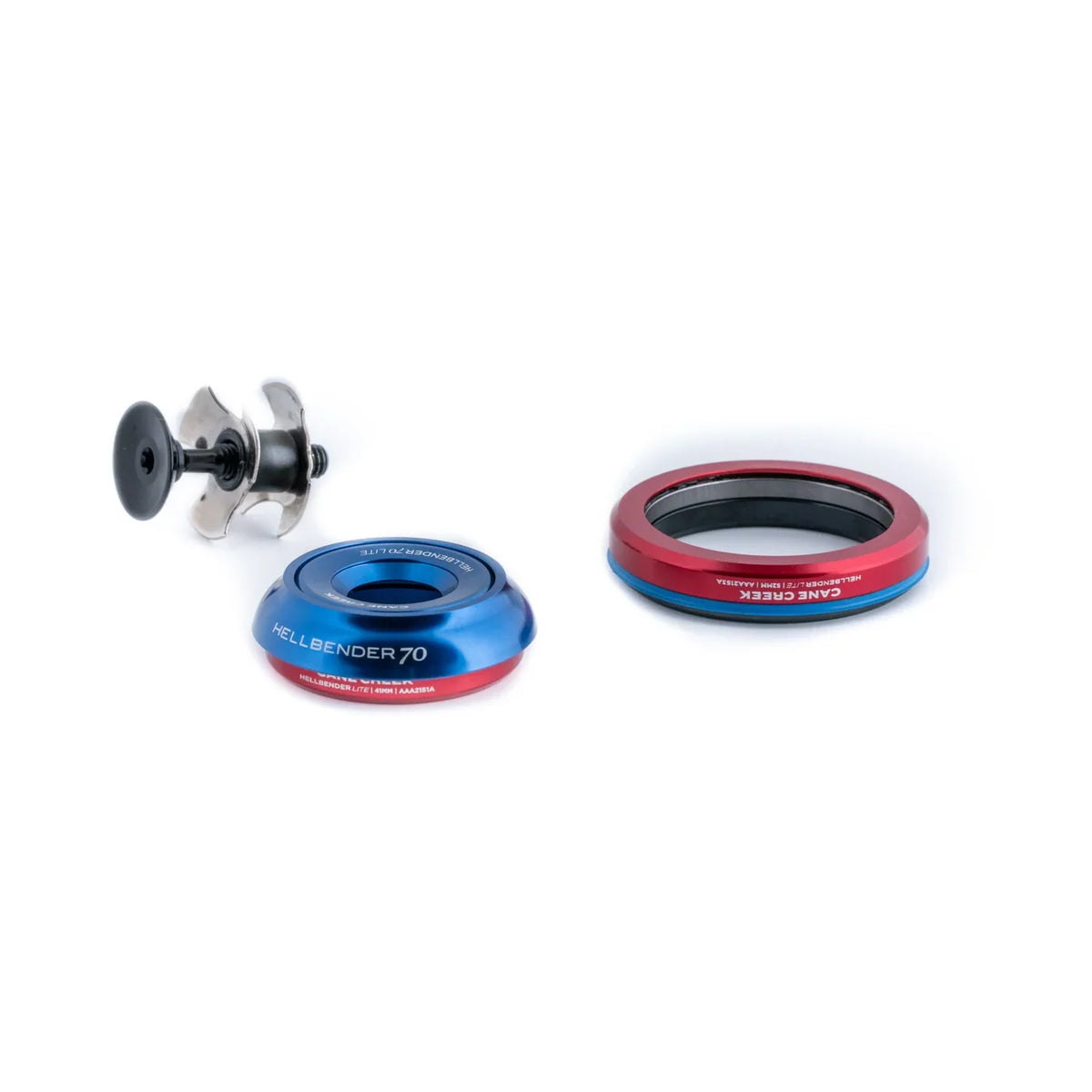 Caixa de direção integrada cónica CANE CREEK Hellbender 70 Lite 1"1/8-1.5" IS42/IS52 azul