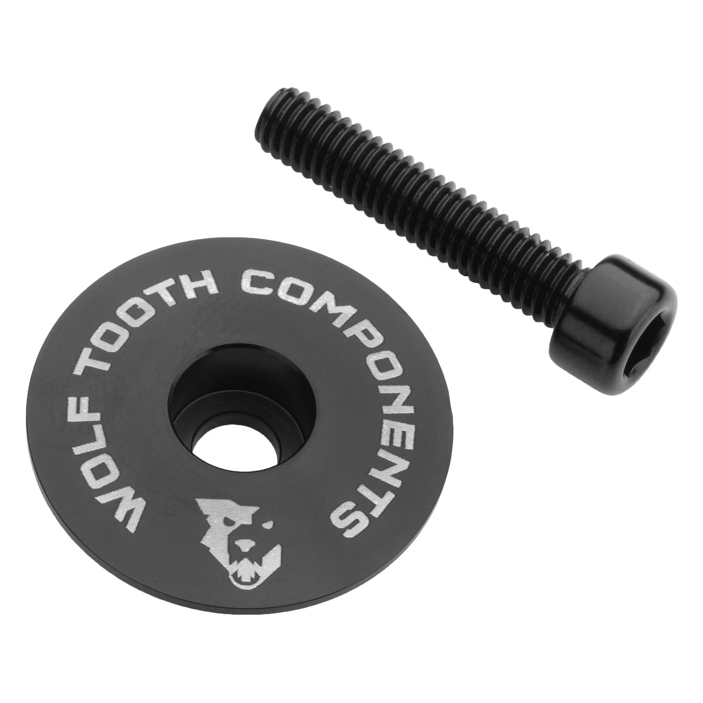 Capa de avanço WOLF TOOTH Ultralight com parafuso de 1"1/8, preta