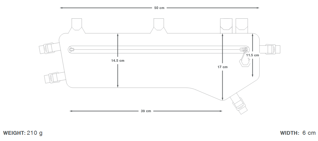 Saco para quadros APIDURA EXPEDITION FRAME PACK 6,5 L Preto