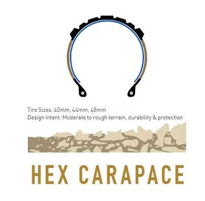 Pneu ENVE HEX CARAPACE 700c Tubeless Ready Bege