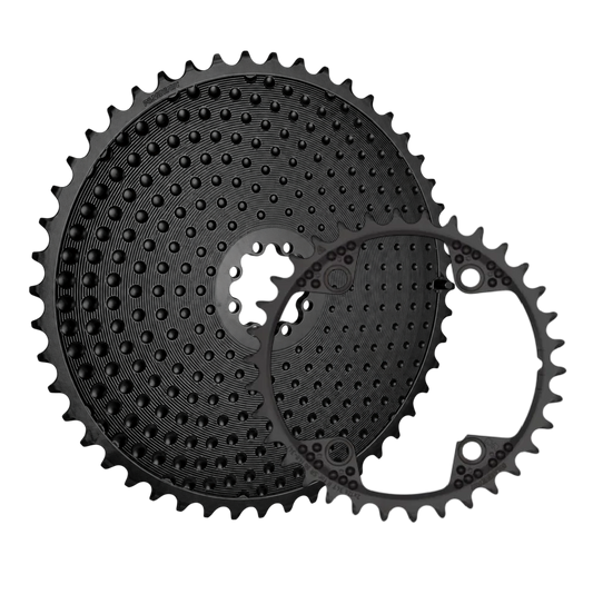 Par de Pratos 12V ALUGEAR AERO 8 Furos para Sram Preto