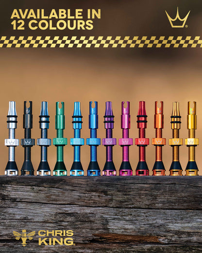 Válvulas Tubeless PEATY'S HOLESHOT FAST FLOW 60mm (x2) Prata