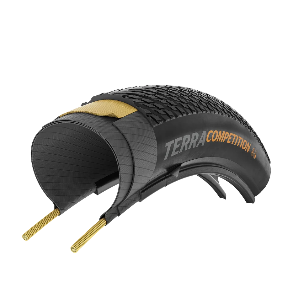 Pneu CONTINENTAL TERRA COMPETITION TRAIL GRIP 700x45c Tubeless Ready Castanho
