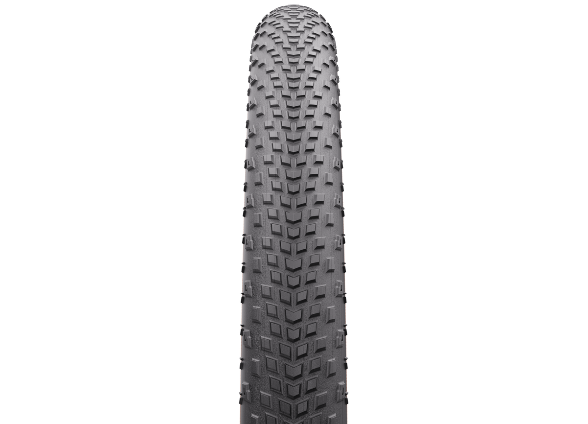Pneu WTB COURSE 52 com flancos bege - vista frontal do piso