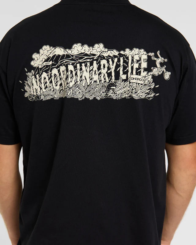 T-Shirt DHARCO COTTON KENTARO Manga curta Preto