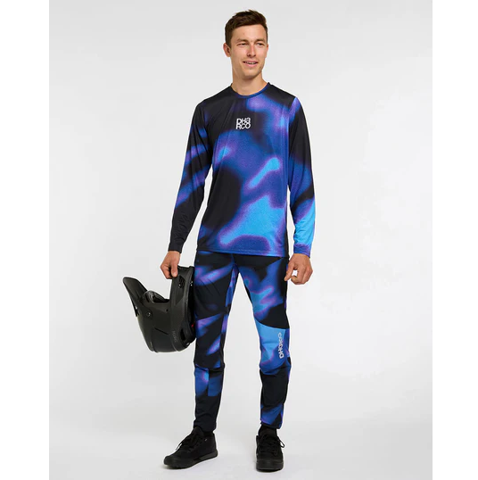 Camisola de manga comprida DHARCO RACE VORTEX Preto/Púrpura