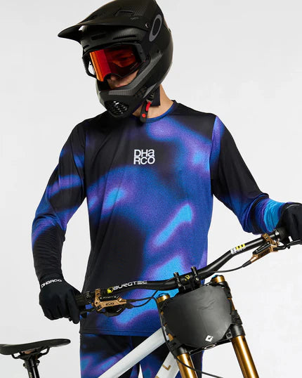 Camisola de manga comprida DHARCO RACE VORTEX Preto/Púrpura
