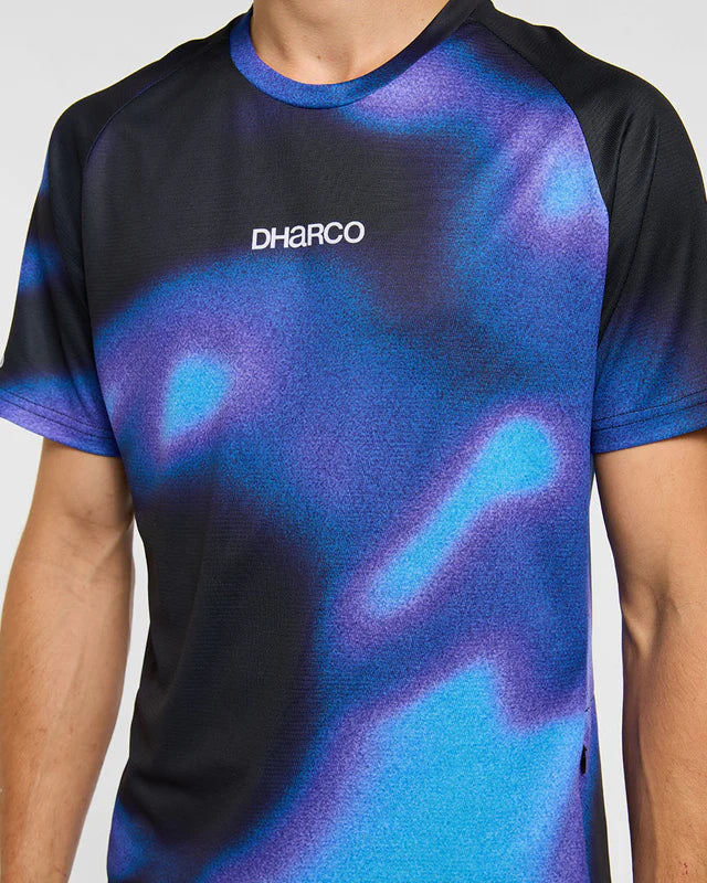 DHARCO VORTEX Camisola de manga curta Preto/Púrpura