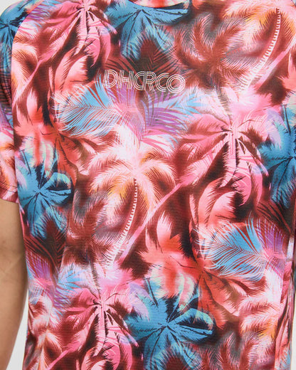 Camisola DHARCO NEBULA Mangas Curtas Rosa