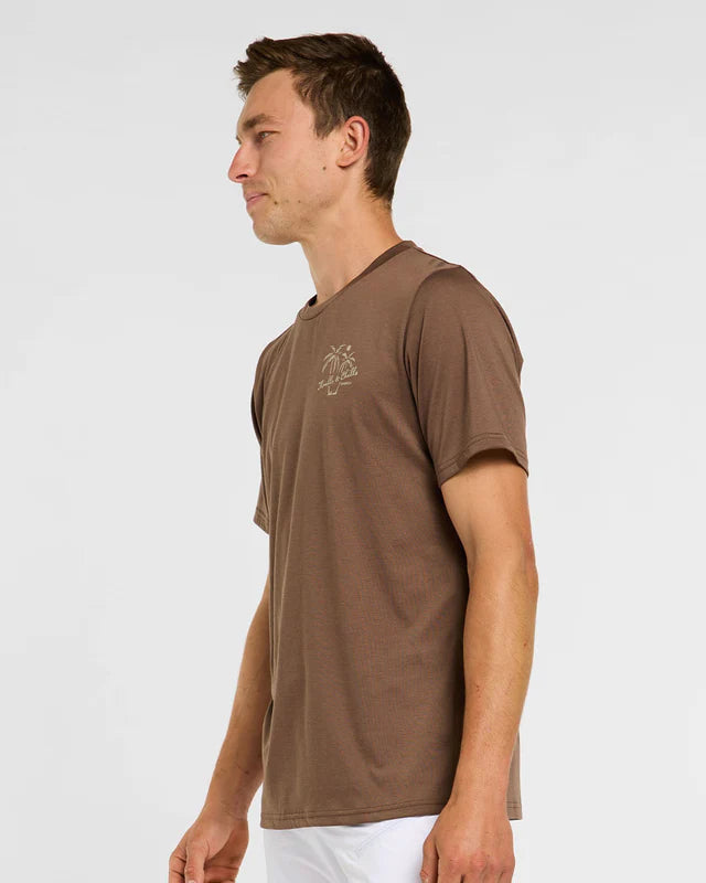 DHARCO TECH TEE HUSK Camisola de manga curta castanha