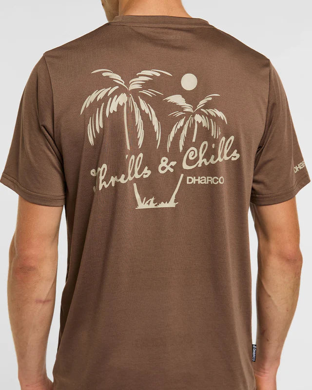 DHARCO TECH TEE HUSK Camisola de manga curta castanha