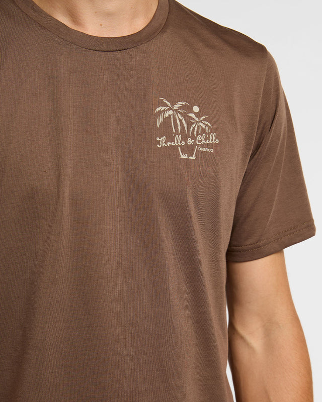 DHARCO TECH TEE HUSK Camisola de manga curta castanha