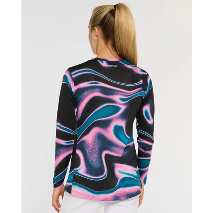 Camisola DHARCO RACE AURORA Mangas Compridas Feminina Preto/Rosa