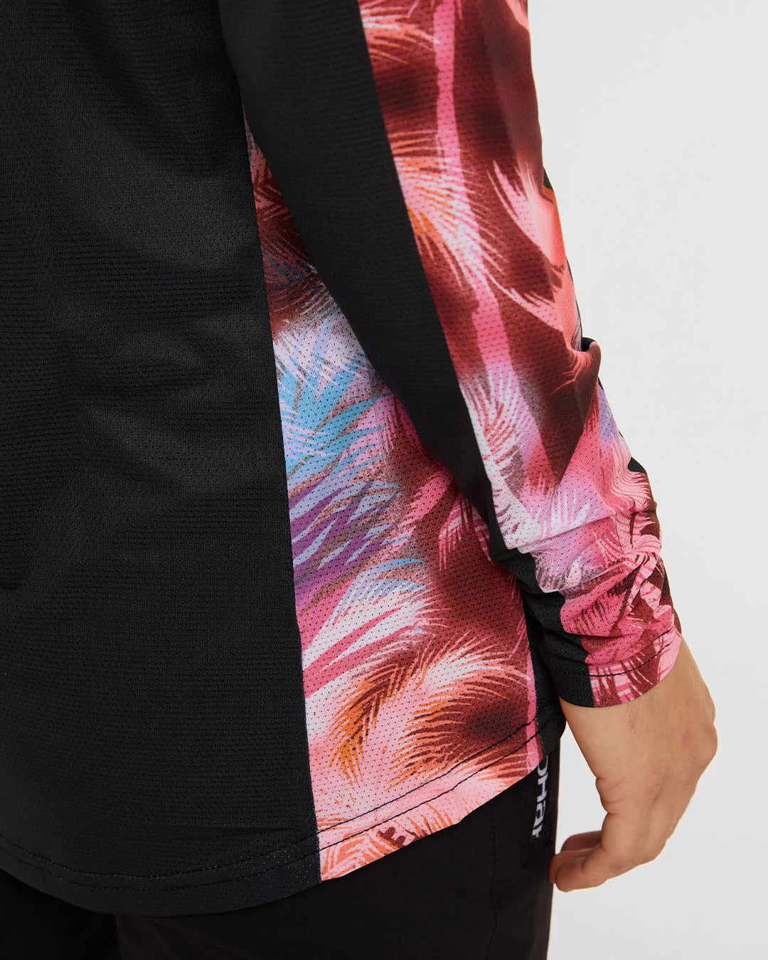 Camisola de manga comprida DHARCO RACE NEBULA para mulher Preto/Rosa