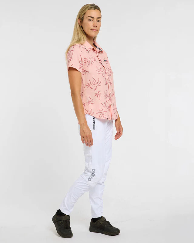 Camisola técnica feminina DHARCO TECH PARTY PINK PALM