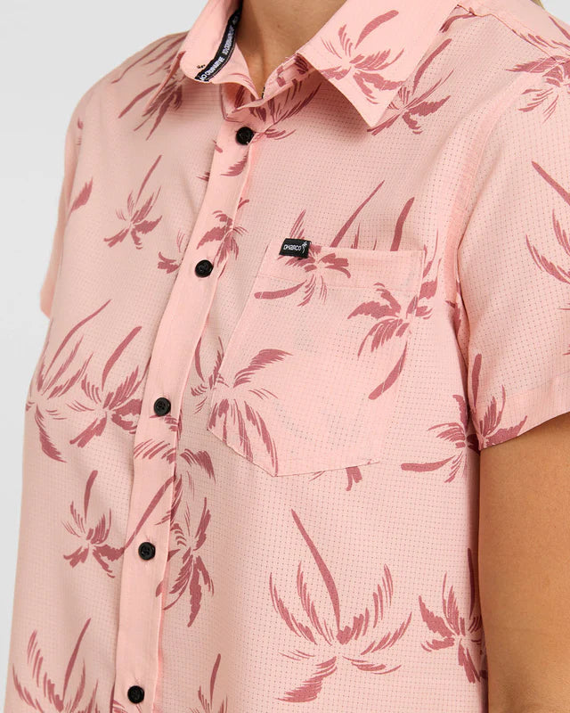 Camisola técnica feminina DHARCO TECH PARTY PINK PALM