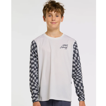 Maillot DHARCO GRAVITY OFFSET Junior Mangas Longas Branco/Preto