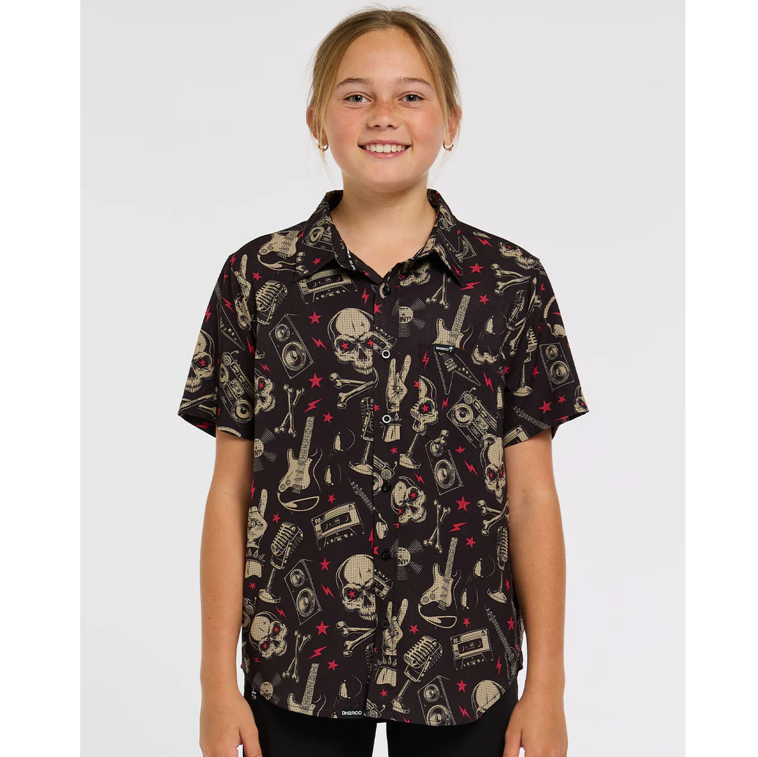 Camisa técnica DHARCO TECH PARTY ROCKNROLLA Junior Preto
