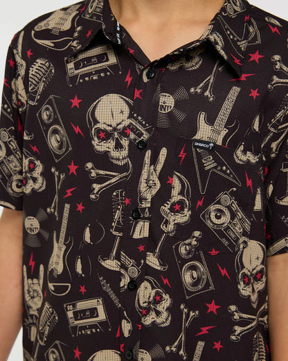 Camisa Técnica DHARCO TECH PARTY ROCKNROLLA Junior Preto