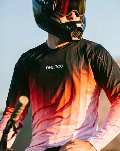 Camisola DHARCO RACE PRISM Mangas Compridas Vermelho