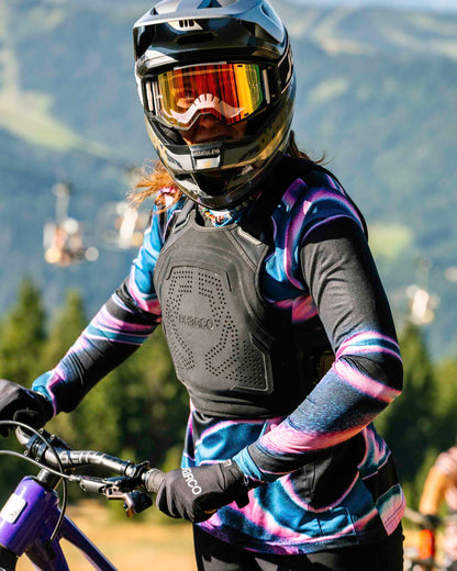Camisola DHARCO RACE AURORA Mangas Compridas Feminina Preto/Rosa
