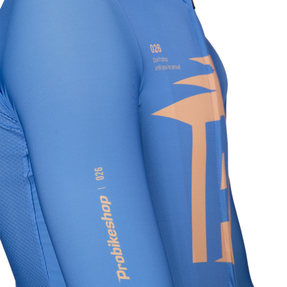 Maillot PROBIKESHOP By CHEF DE FILE Mangas Curtas Azul/Lilás
